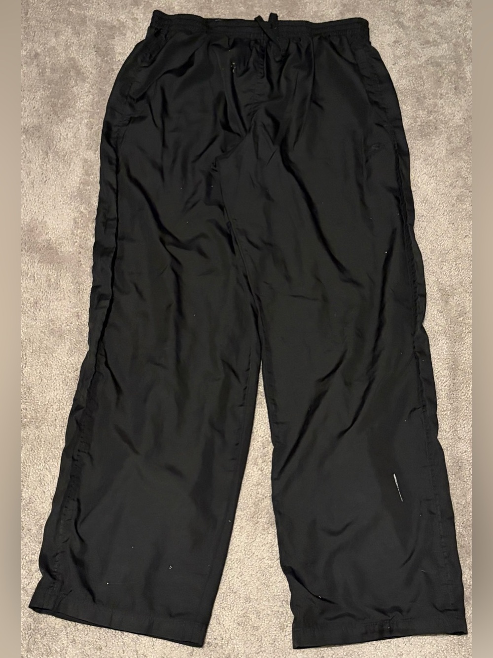 Starter Black Wind Track Pants Men’s Medium 32x30 Drawstring Mesh Lined Y2K